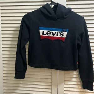 Little girls Levi crop top hoodie